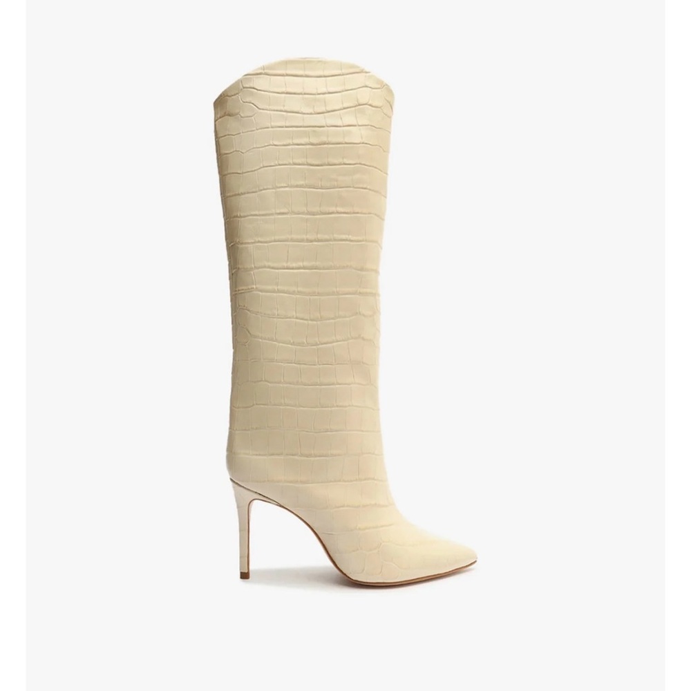 Schutz Maryana Crocodile-Embossed Leather Boot